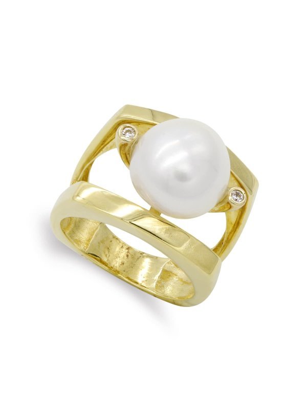 18K SORTIJA ORO AMARILLO CON PERLA...