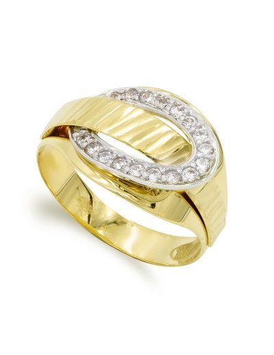 18K SORTIJA ORO BICOLOR CON...