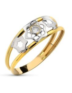 18K SORTIJA ORO BICOLOR...