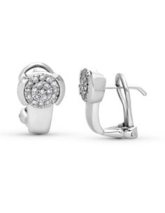18K PENDIENTES ORO BLANCO...