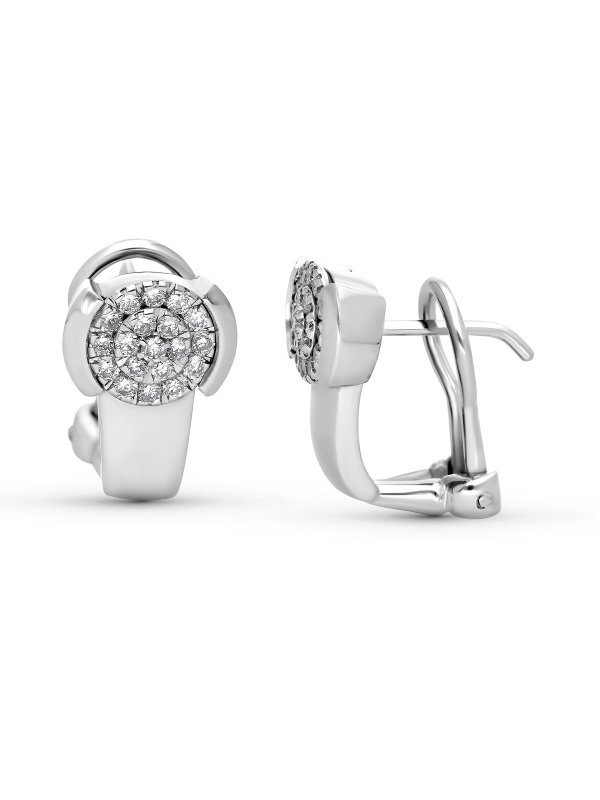 18K PENDIENTES ORO BLANCO CUAJO 38...
