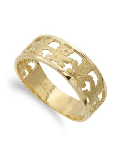 18K SORTIJA ORO AMARILLO OSO S MATE Y...