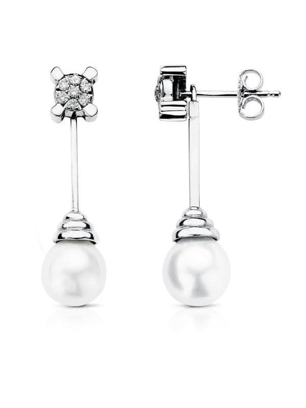 18K PENDIENTES ORO BLANCO AUSTRALIANA...