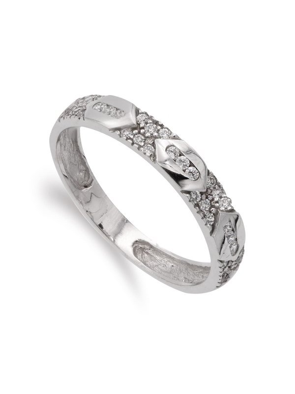 18K SORTIJA ORO BLANCO CON CIRCONITAS...