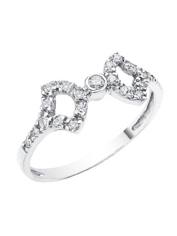 18K SORTIJA CIRCONITAS ORO BLANCO