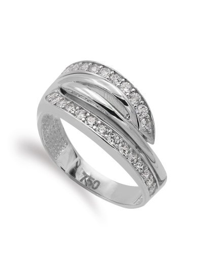 18K SORTIJA ORO BLANCO CON...
