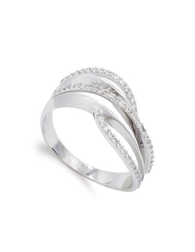 18K SORTIJA ORO BLANCO CON...