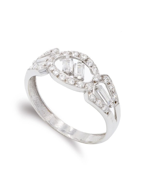 18K SORTIJA ORO BLANCO CIRCONITAS