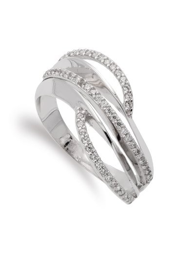 18K SORTIJA ORO BLANCO CON...