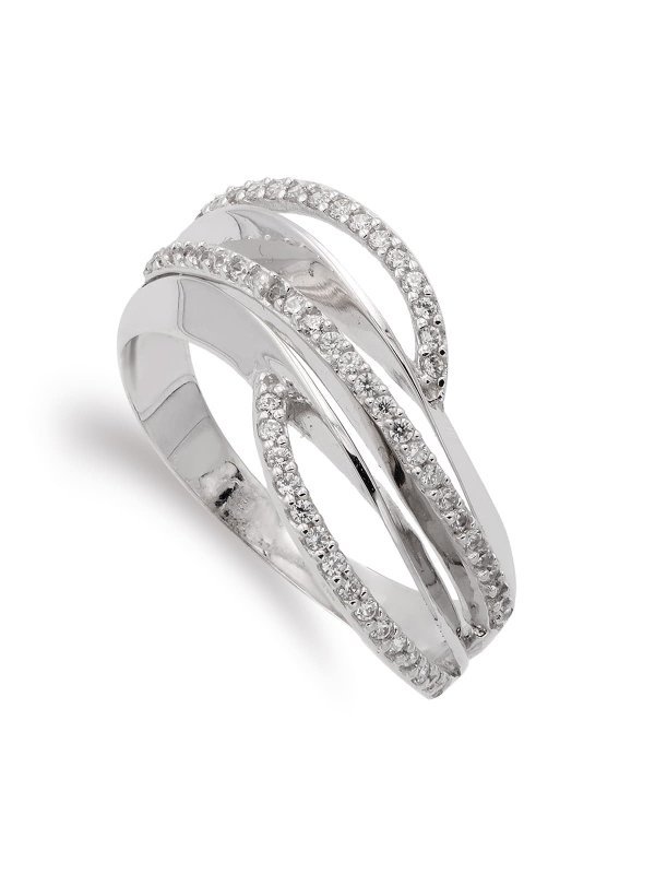18K SORTIJA ORO BLANCO CON CIRCONITAS...
