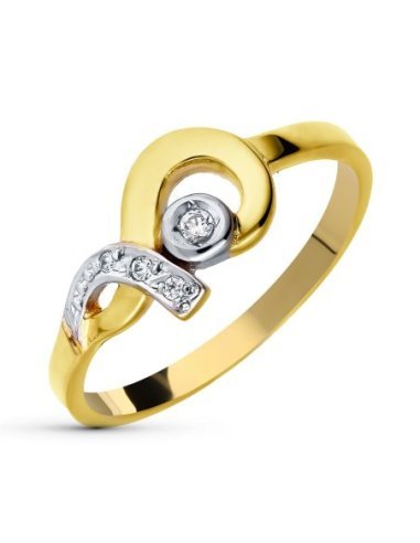 18K SORTIJA ORO BICOLOR CIRCONITAS