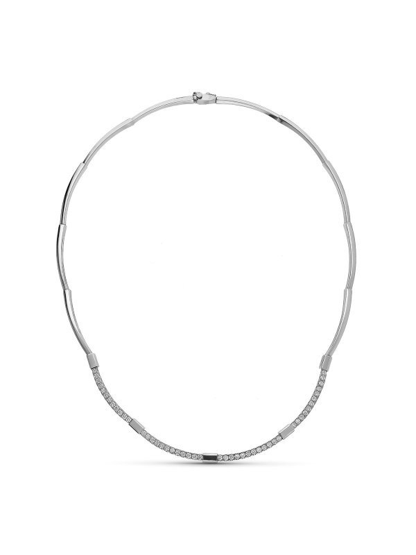 18K GARGANTILLA ORO BLANCO CIRCONITAS