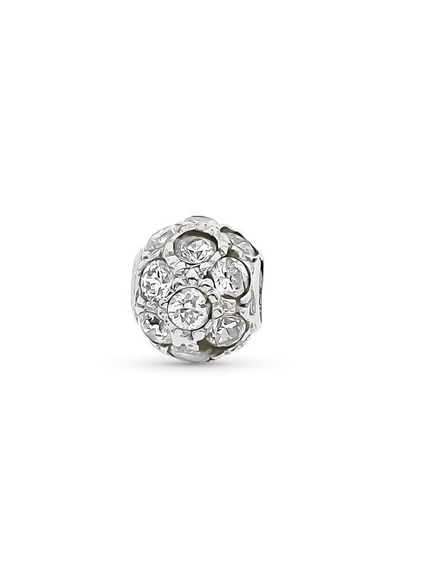 18K COLGANTE ORO BLANCO BOLA PASADA...