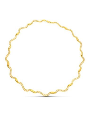 18K GARGANTILLA ORO AMARILLO ONDAS...