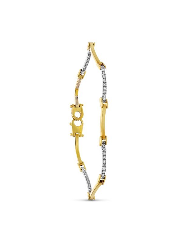 18K PULSERA ORO BICOLOR CIRCONITAS