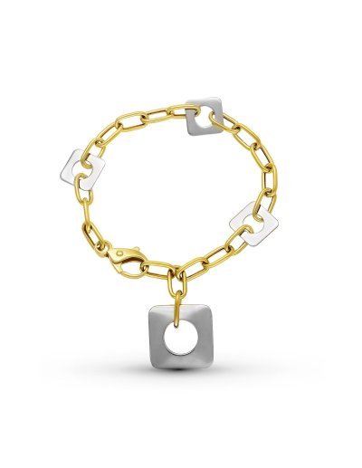 18K PULSERA BICOLOR CON...