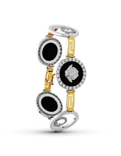 18K PULSERA ORO BICOLOR...