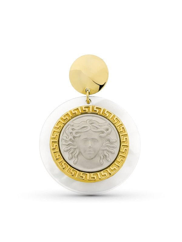 18K COLGANTE ORO BICOLOR MEDUSA NACAR...