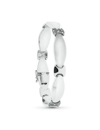 18K PULSERA ORO BLANCO MATE...