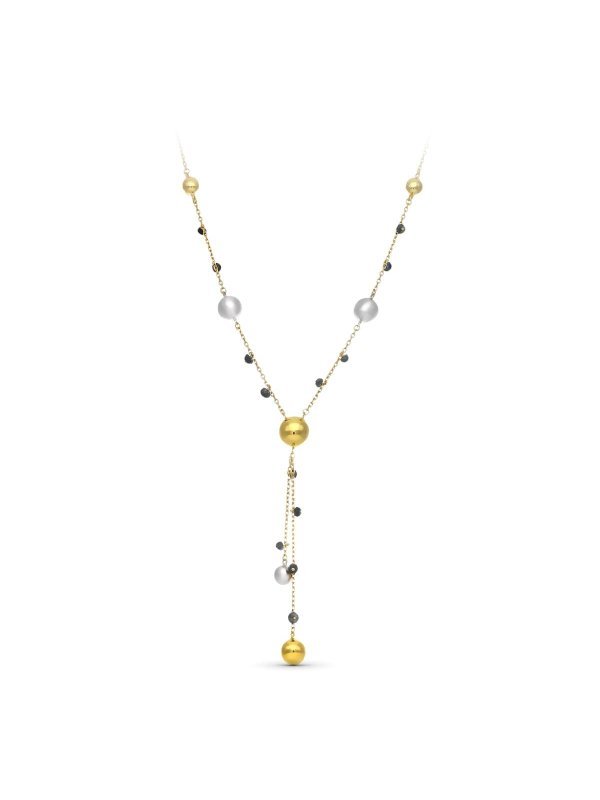 18K GARGANTILLA ORO BICOLOR BOLAS...