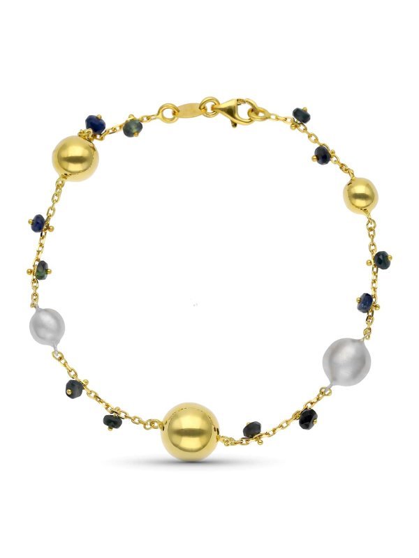 18K PULSERA ORO BICOLOR MATE Y BRILLO...