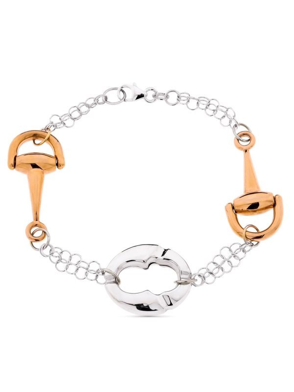 18K PULSERA BICOLOR ORO BLANCO Y ROSA...
