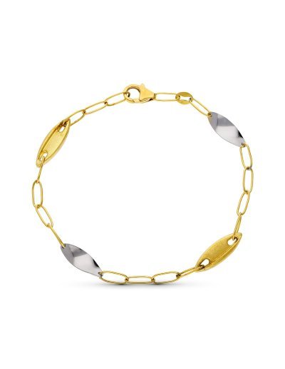 18K PULSERA ORO BICOLOR...