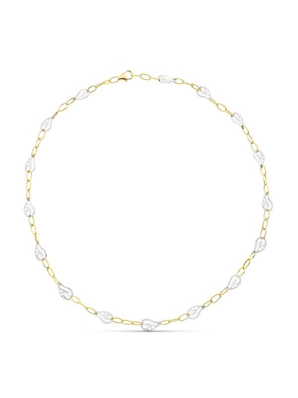 18K GARGANTILLA ORO BICOLOR 45CM