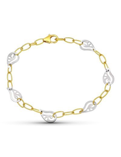 18K PULSERA ORO BICOLOR...