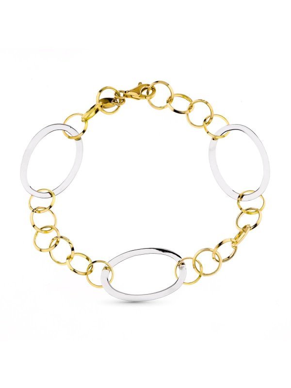 18K PULSERA BICOLOR 18.5 CM