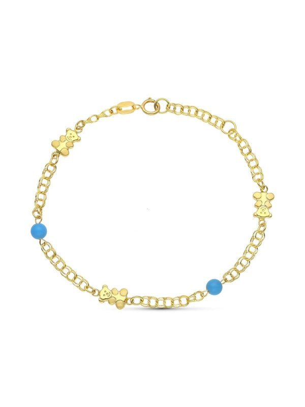 18K PULSERA ORO AMARILLO OSOS Y...