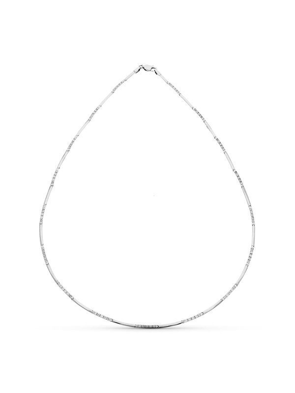 18K GARGANTILLA ORO BLANCO CIRCONITAS