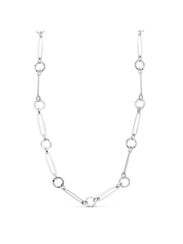 18K GARGANTILA COLLAR ORO BLANCO 45 CM