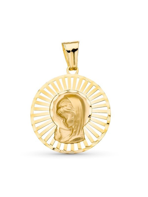 18K MEDALLA ORO AMARILLO VIRGEN NIÃ‘A...