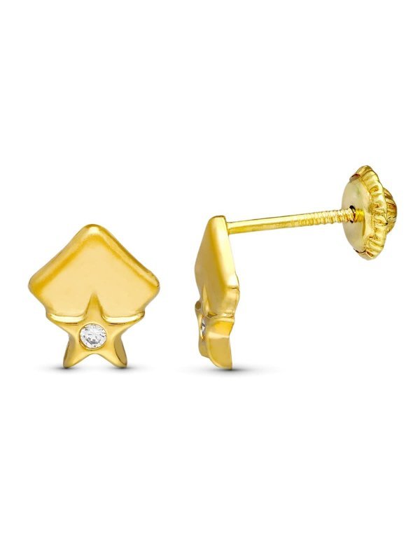 18K PENDIENTES ORO AMARILLO ROMBOS...