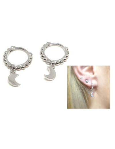 PENDIENTES AROS BOLITAS LUNA