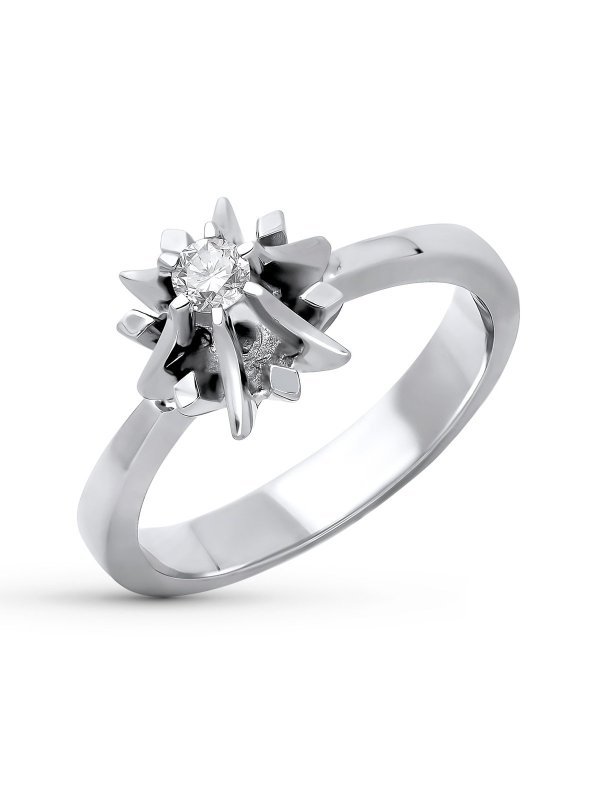 18K SOLITARIO ORO BLANCO DIAMANTE...