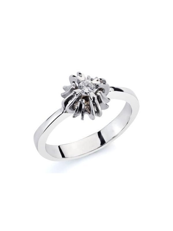 18K SOLITARIO ORO BLANCO DIAMANTE...