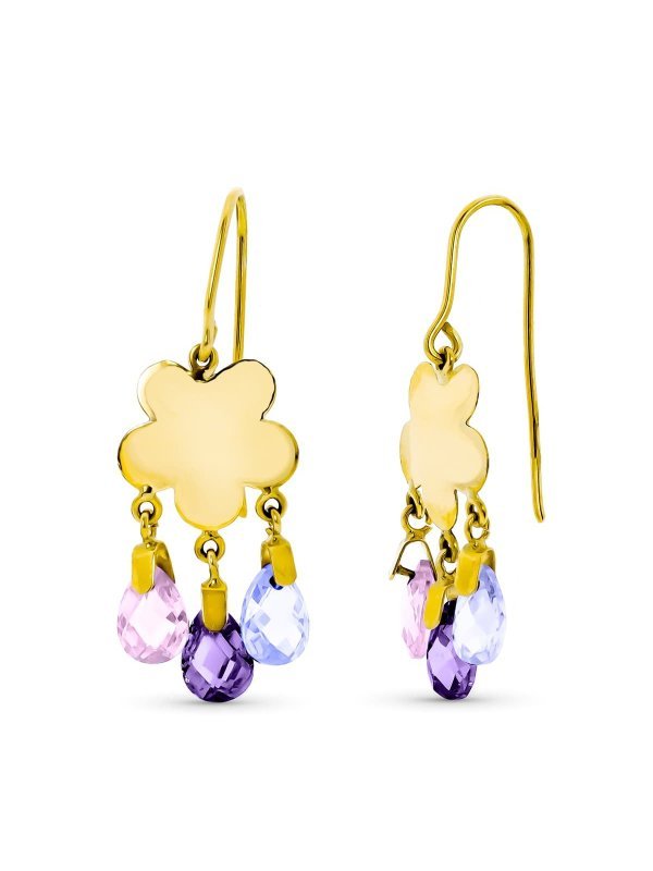 18K PENDIENTES ORO AMARILLO LARGO...