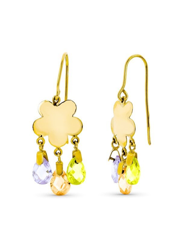 18K PENDIENTES ORO AMARILLO LARGO...