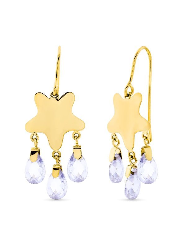 18K PENDIENTES ORO AMARILLO LARGO...