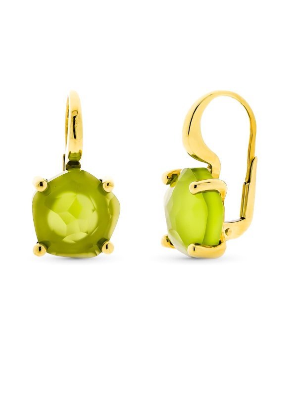 18K PENDIENTES ORO AMARILLO PIEDRA...