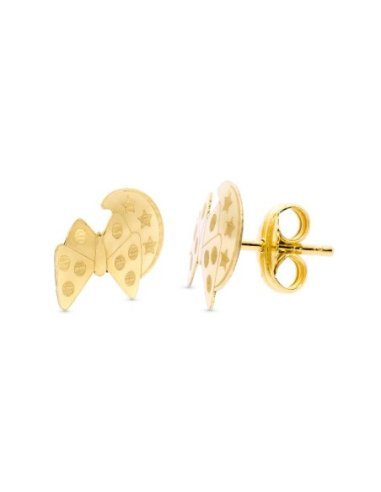 18K PENDIENTES ORO AMARILLO MARIPOSA...