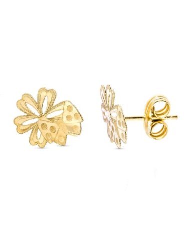 18K PENDIENTES ORO AMARILLO MARIPOSA...