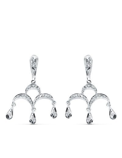 18K PENDIENTES ORO BLANCO...