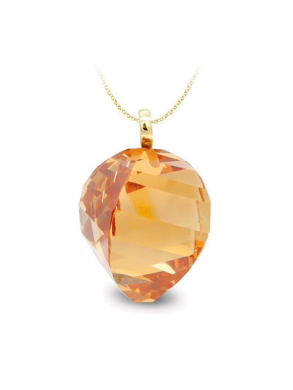18K COLGANTE ORO PIEDRA TOPACIO 18 MM...