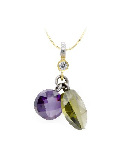 18K COLGANTE BICOLOR...