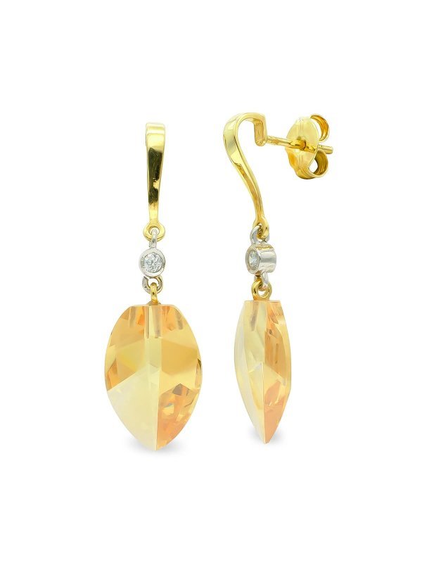 18K PENDIENTES ORO ORO BICOLOR...