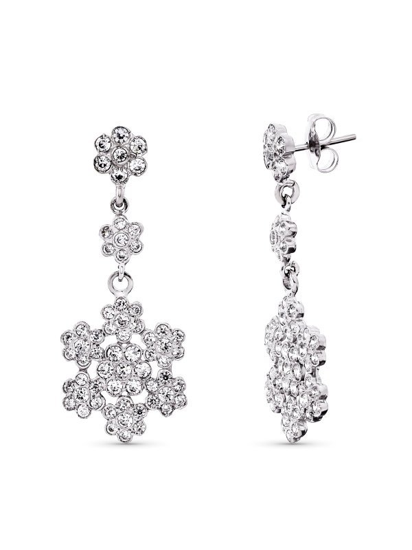 18K PENDIENTES ORO BLANCO CIRCONITAS...