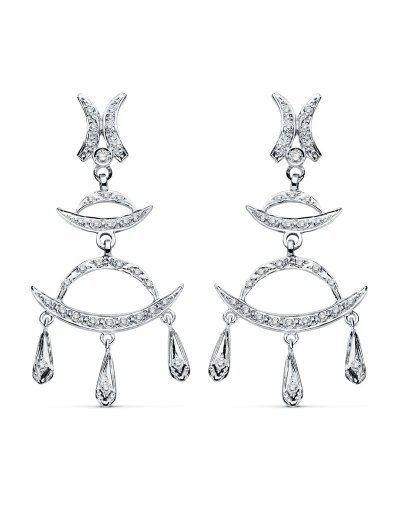 18K PENDIENTES ORO BLANCO...